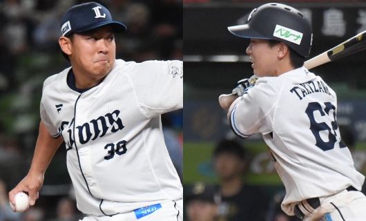 （左から）西武・山田陽翔、滝澤夏央