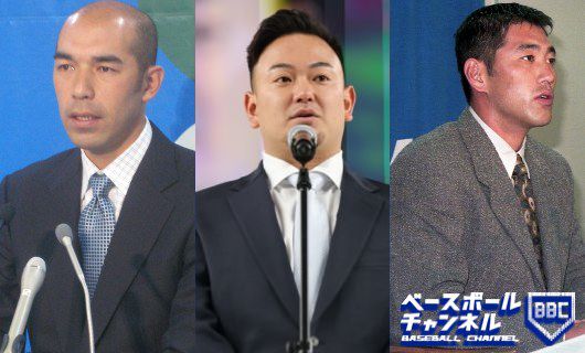 (左から)西武・和田一浩、森友哉、石毛宏典