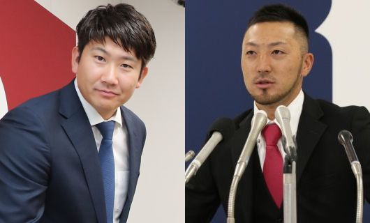 巨人・菅野智之（左）と広島・菊池涼介