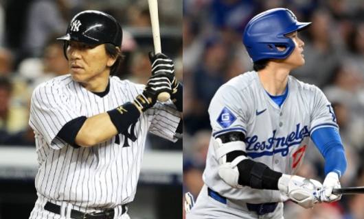 （左から）松井秀喜、大谷翔平