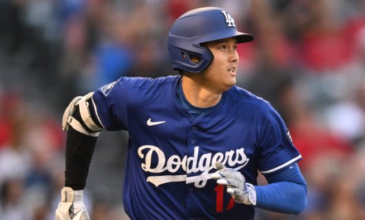 ロサンゼルス・エンゼルス戦に「1番・指名打者（DH）」でスタメン出場するロサンゼルス・ドジャースの大谷翔平選手