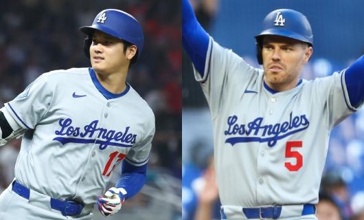 （左から）好調の大谷翔平、フレディ・フリーマン
