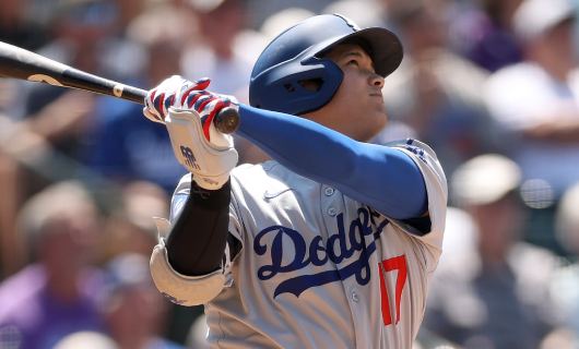コロラド・ロッキーズ戦に「1番・指名打者（DH）」でスタメン出場し、第28号ソロホームランを放つロサンゼルス・ドジャースの大谷翔平選手