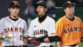 （左から）巨人・藤村大介、立岡宗一郎、高木勇人
