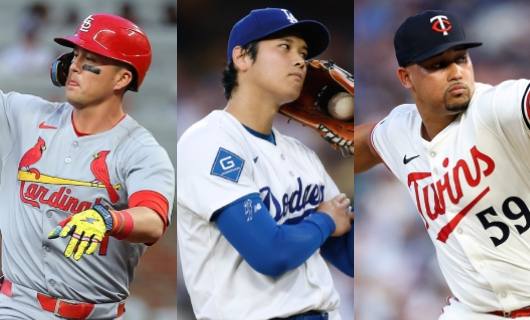 (左から)ヌートバー、大谷翔平、ドゥラン